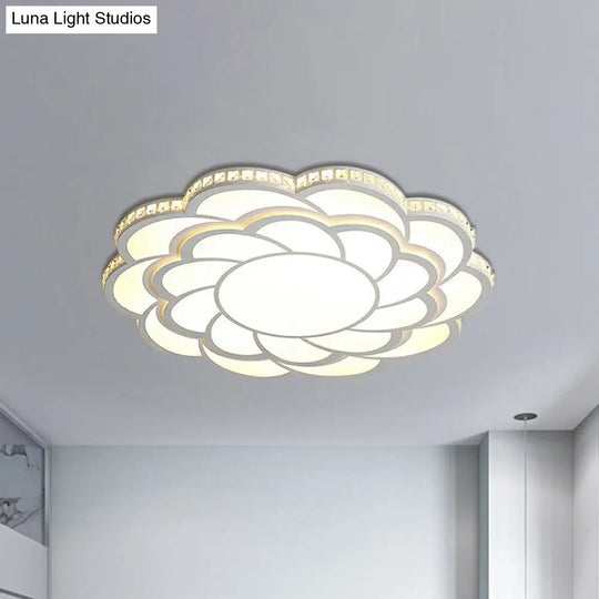 Blossom Large Flush Mount Led Crystal Accent Lamp - 31.5/39 Wide Warm/White Light White / 31.5