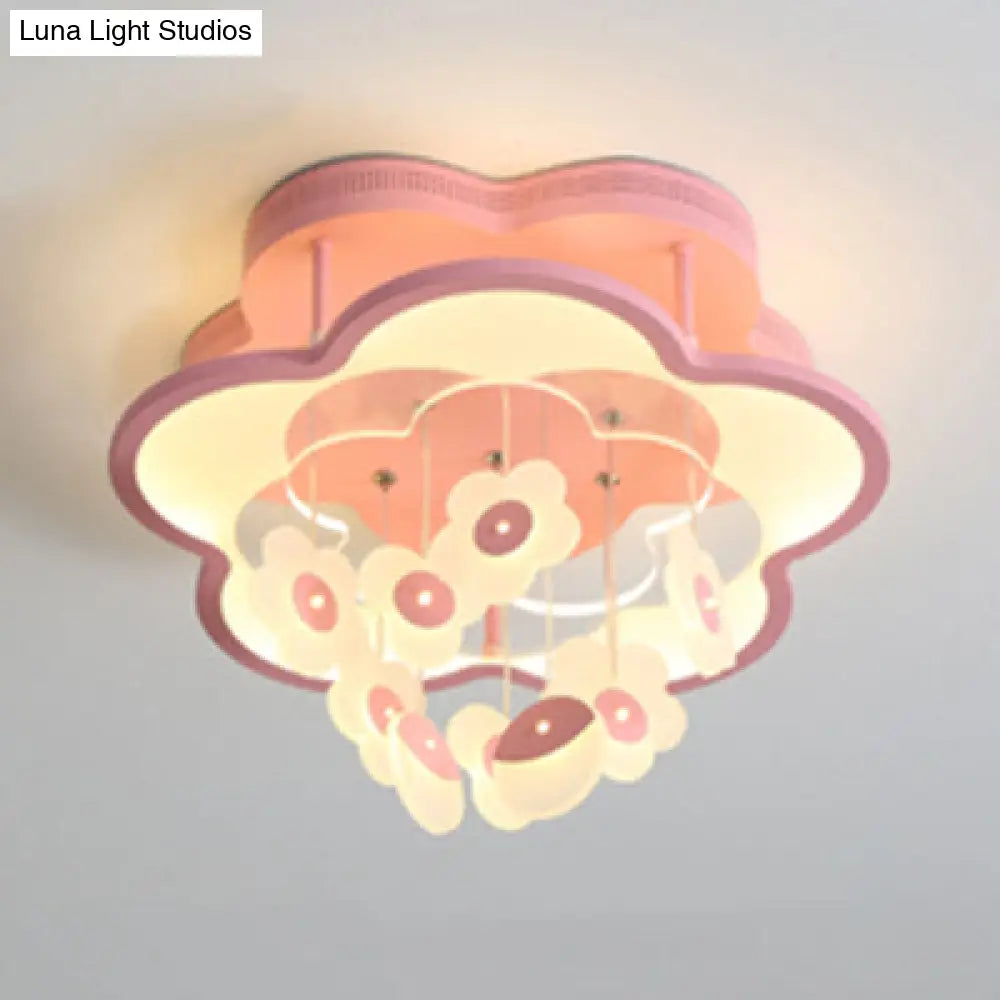 Blossom Modern Led Ceiling Light For Adult & Kid Bedrooms (Acrylic Flushmount)