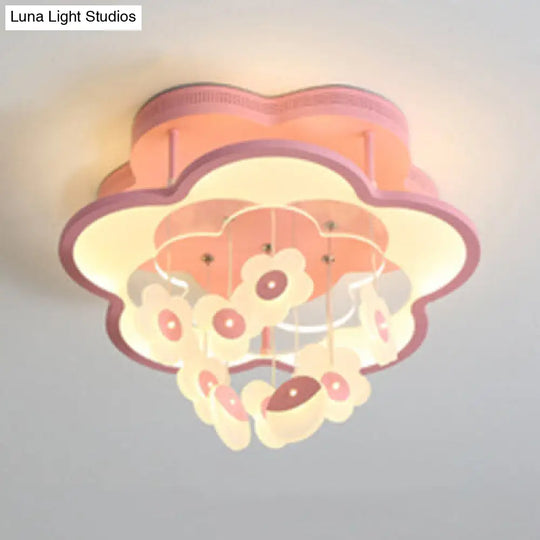 Blossom Modern Led Ceiling Light For Adult & Kid Bedrooms (Acrylic Flushmount)