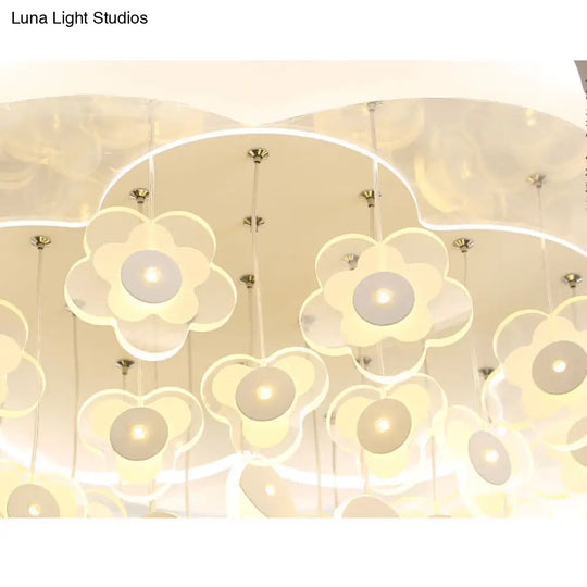 Blossom Modern Led Ceiling Light For Adult & Kid Bedrooms (Acrylic Flushmount)