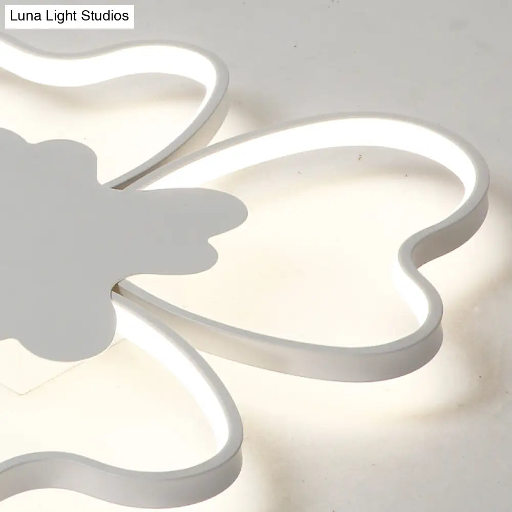 Blossom Shape Ceiling Mount Light - Kid - Friendly Led Lamp For Foyer White Acrylic Design