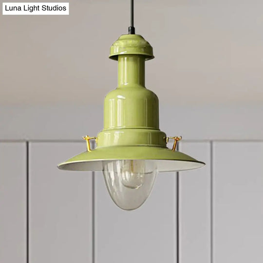 Industrial Stylish Saucer Ceiling Pendant Light In Blue/Sky Blue/Yellow For Living Room Yellow