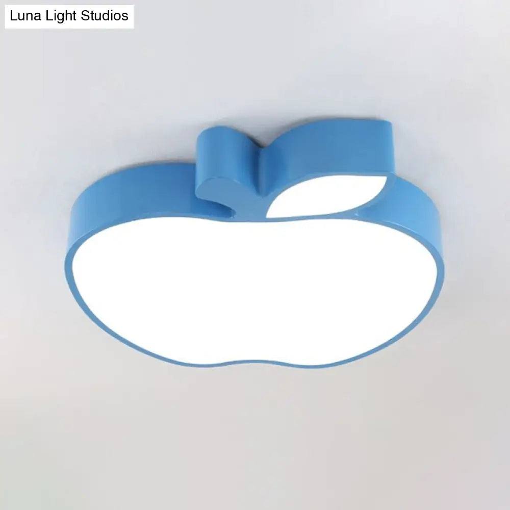Blue Apple Kindergarten Led Cartoon Ceiling Flush Light
