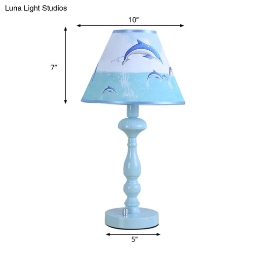 Blue Dolphin Desk Light: Fun Contemporary Reading Light For Kids Bedroom