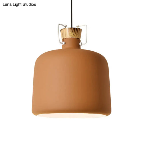 Blue/Gold/Brown Wine Jar Pendant Light With Cork Detailing