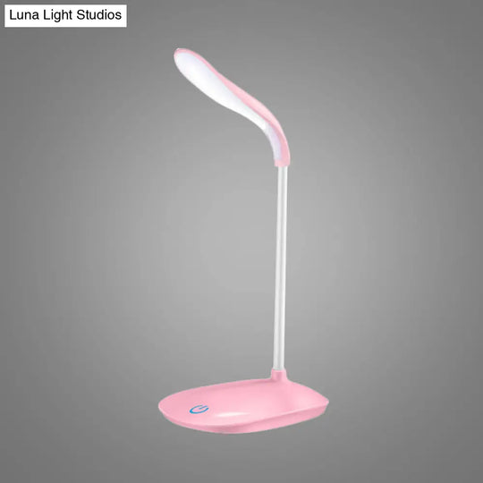 Blue/Pink/White Usb Charging Desk Lamp - Modern Touch-Sensitive Table For Reading