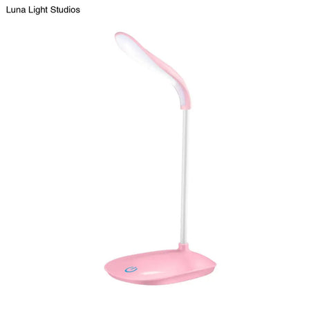 Blue/Pink/White Usb Charging Desk Lamp - Modern Touch-Sensitive Table For Reading