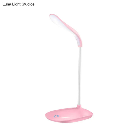 Blue/Pink/White Usb Charging Desk Lamp - Modern Touch-Sensitive Table For Reading