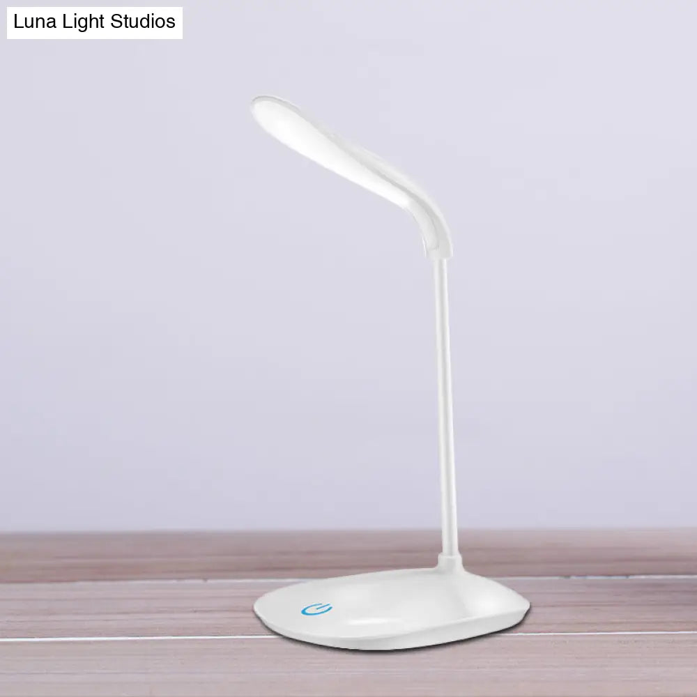 Blue/Pink/White Usb Charging Desk Lamp - Modern Touch-Sensitive Table For Reading