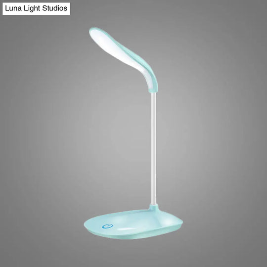 Blue/Pink/White Usb Charging Desk Lamp - Modern Touch-Sensitive Table For Reading