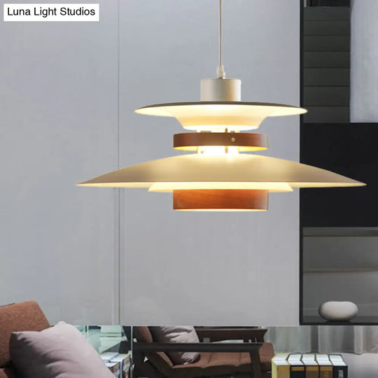 Metal Ufo Pendant Light With Adjustable Cord - Creative One-Light Design Shop Bookstore