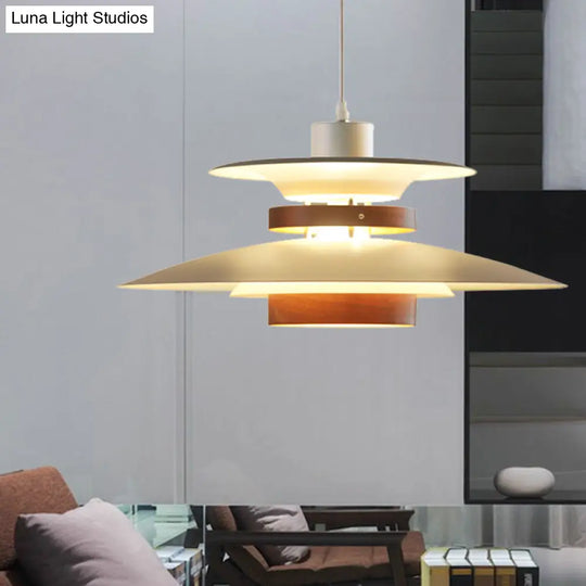 Bookstore Ufo Pendant Light: Creative Metal Hanging Light With Adjustable Cord