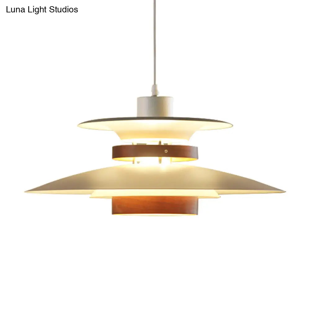 Metal Ufo Pendant Light With Adjustable Cord - Creative One-Light Design Shop Bookstore