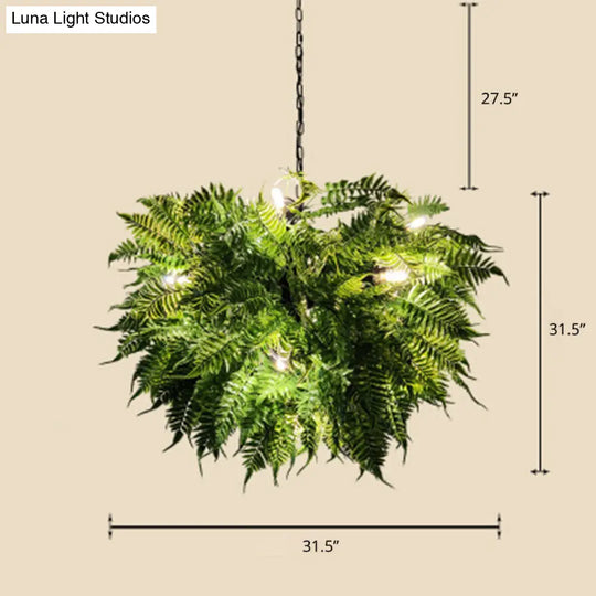 Farmhouse Botanic Chandelier Pendant Light Metal Hanging Fixture For Restaurants