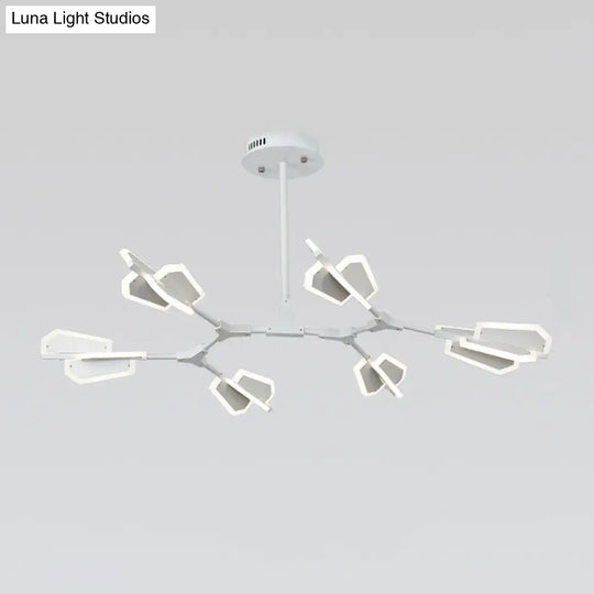 Branch-Shaped Metallic Led Ceiling Chandelier For Postmodern Living Room Lighting