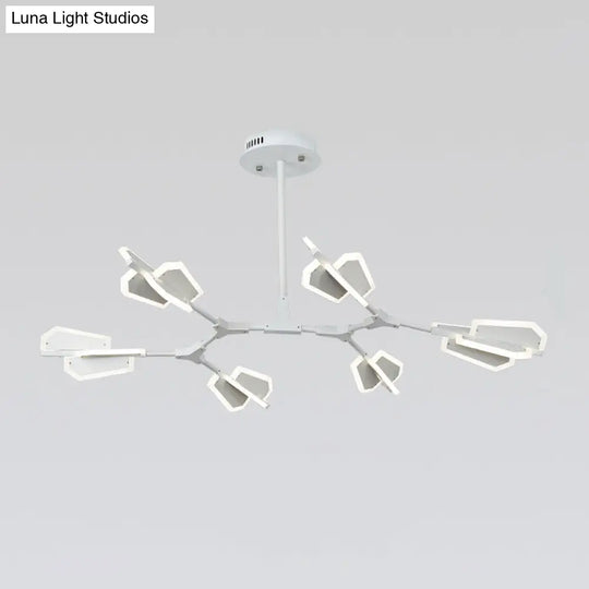 Branch Shaped Led Chandelier Light For Postmodern Metallic Living Room Ceiling Lighting