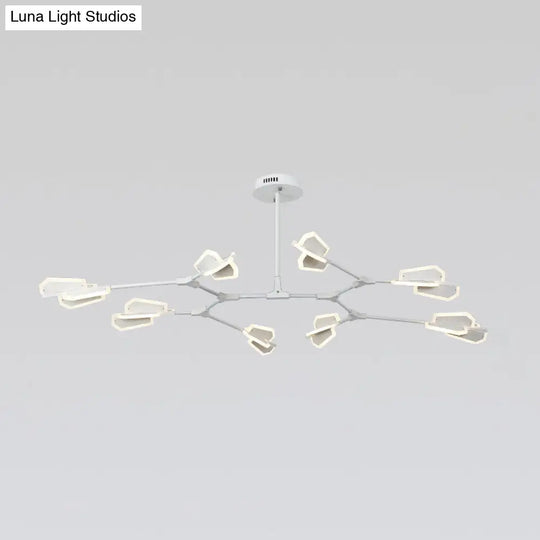 Branch Shaped Led Chandelier Light For Postmodern Metallic Living Room Ceiling Lighting