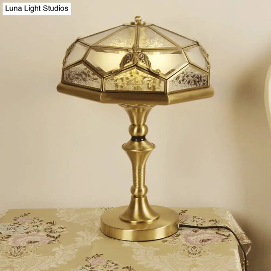 Brass 3-Light Night Light With Classic Frost Glass: Ideal For Bedroom Tables