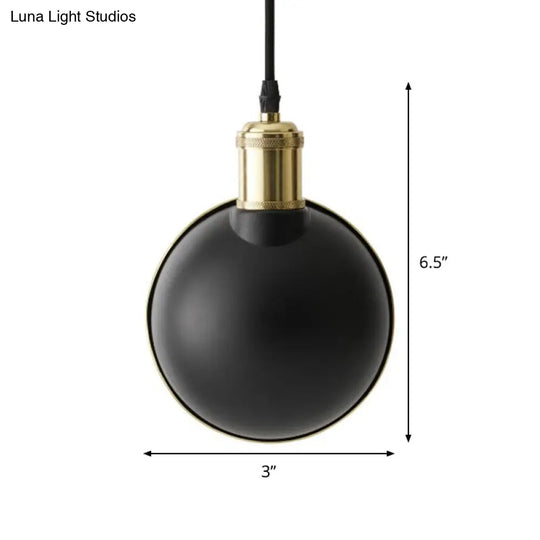 Simple Black And Brass Pendant Light - Stylish Metal Ceiling Lamp For Kitchen