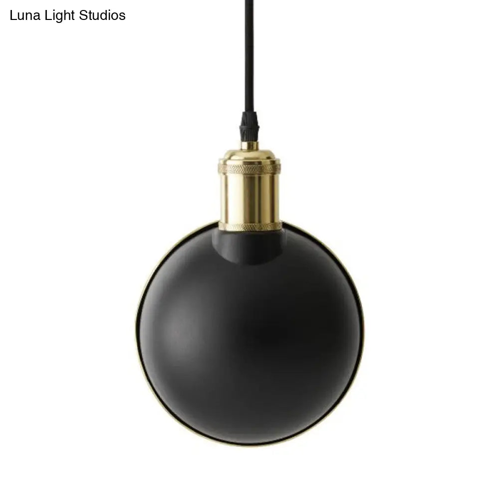 Simple Black And Brass Pendant Light - Stylish Metal Ceiling Lamp For Kitchen