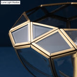 Brass Bowl Shaped Ceiling Fixture With Clear Glass Semi Mount Lighting