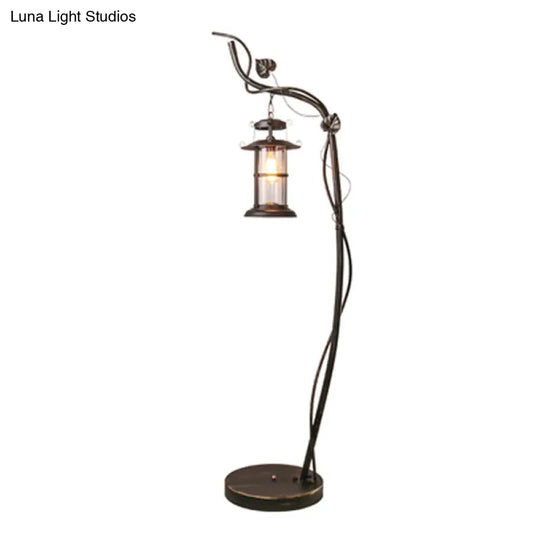 Brass Floor Lamp With Clear Glass Shade Ideal For Living Room 1 Head Standing Lighting Warehouse