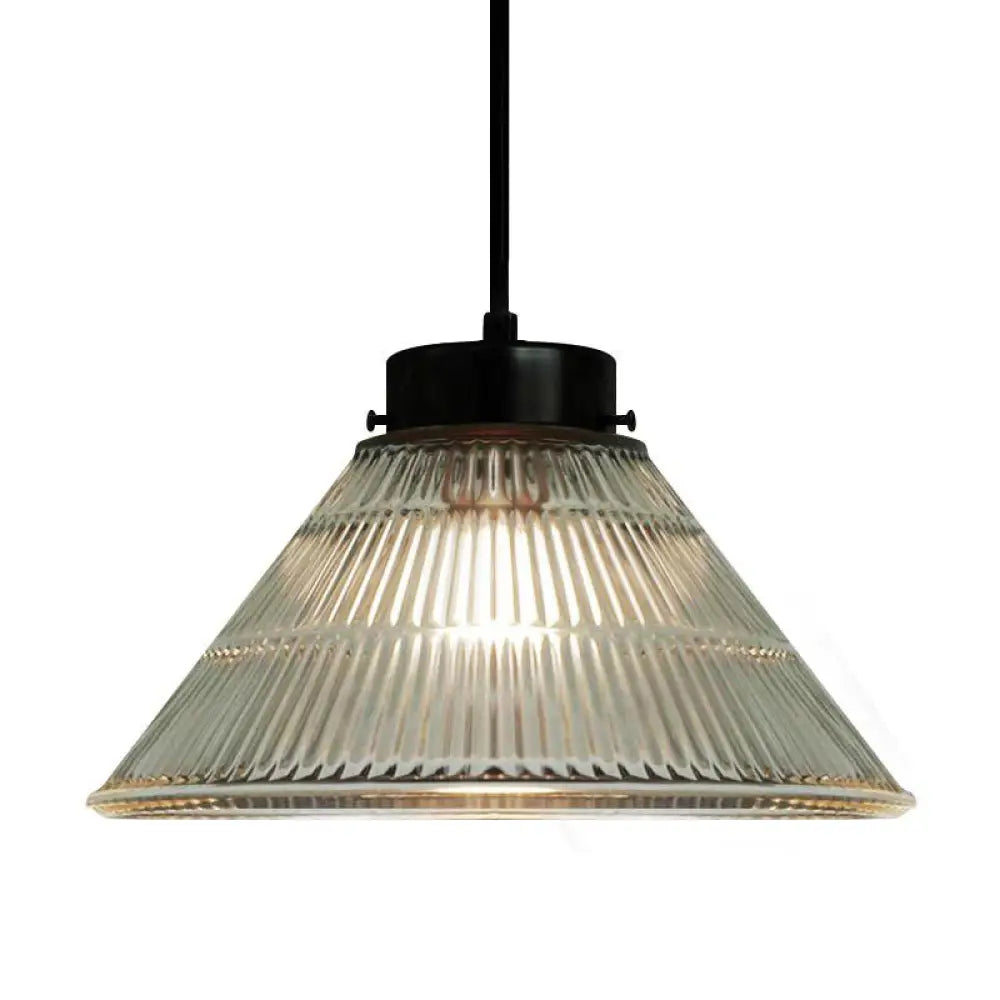 Brass Geometric Glass Drop Pendant - Industrial 1-Light Suspension Fixture For Dining Room Lighting