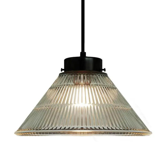 Brass Geometric Glass Drop Pendant - Industrial 1-Light Suspension Fixture For Dining Room Lighting