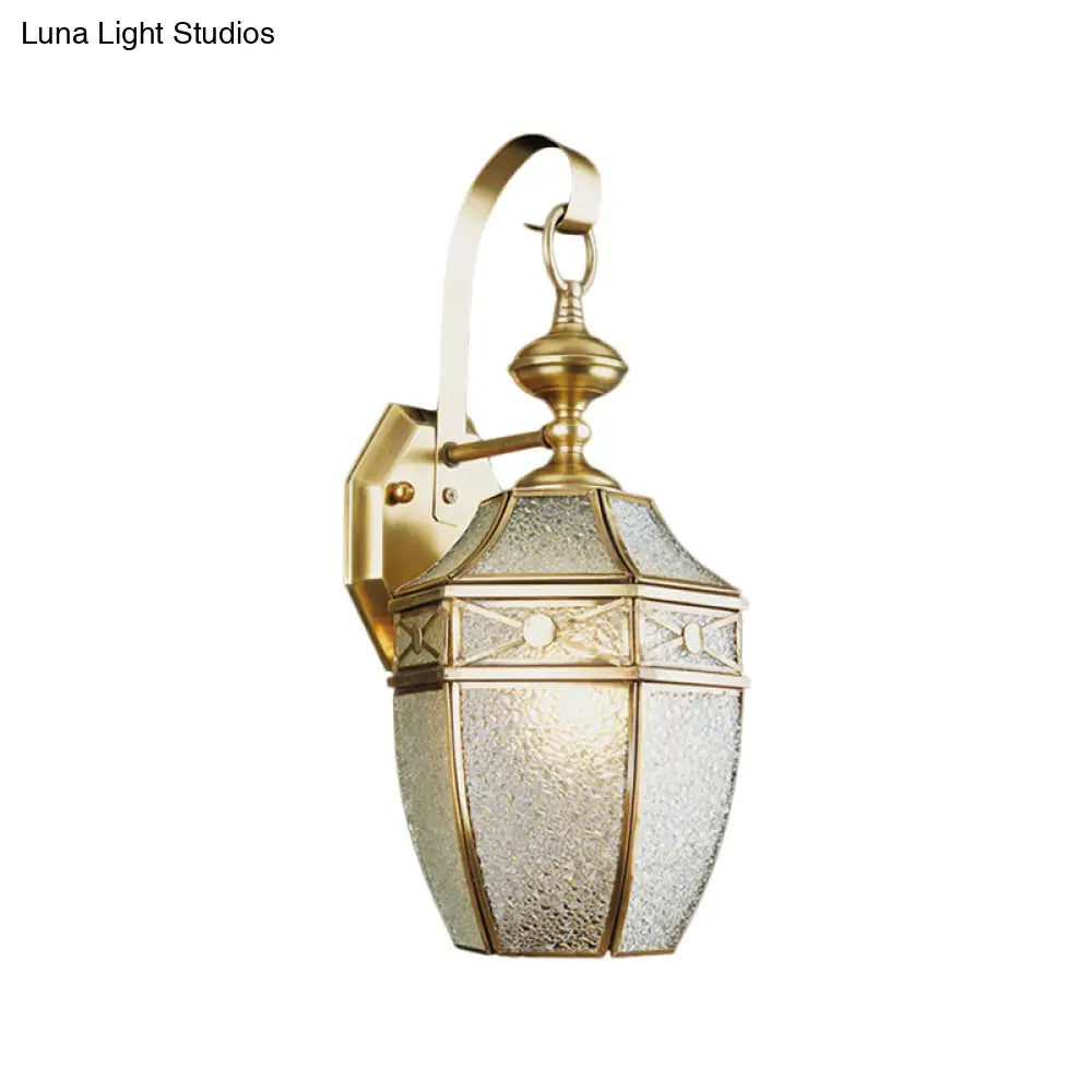 Brass Lantern Wall Sconce Light For Outdoors