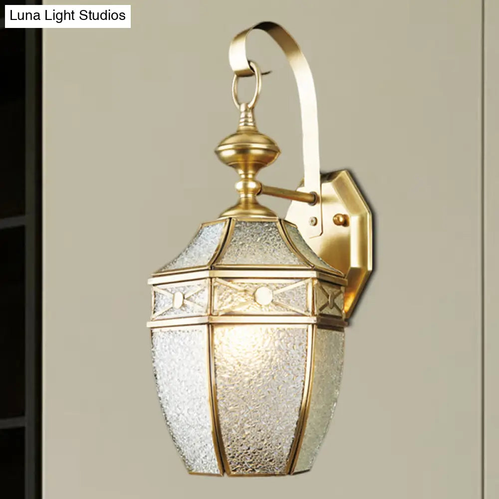 Brass Lantern Wall Sconce Light For Outdoors