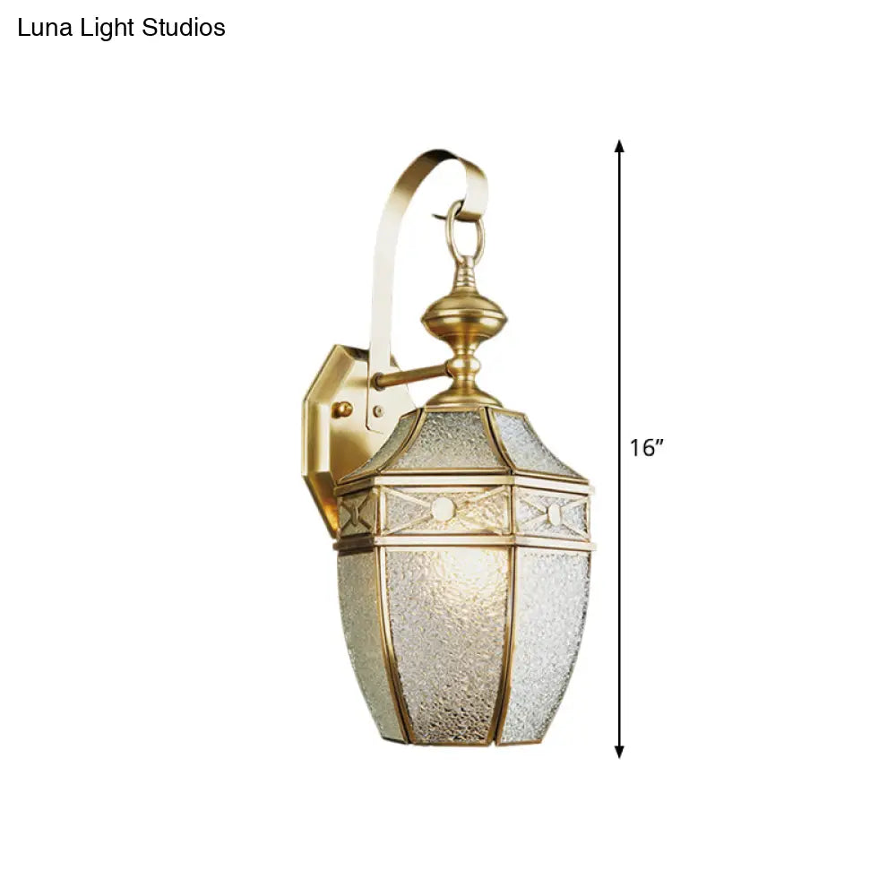 Brass Lantern Wall Sconce Light For Outdoors