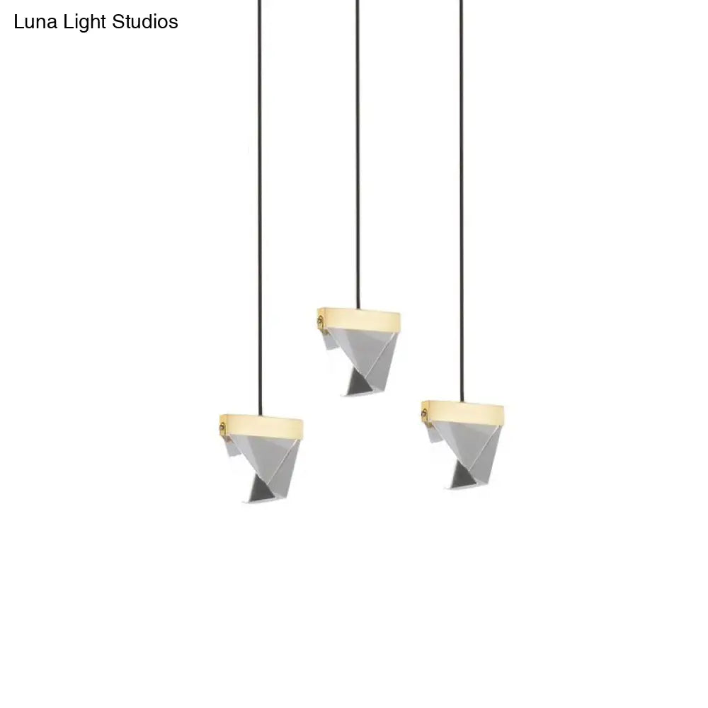 Brass Multi-Ceiling Light Kit With Beveled Crystal And Led