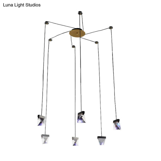 Brass Multi-Ceiling Light Kit With Beveled Crystal And Led