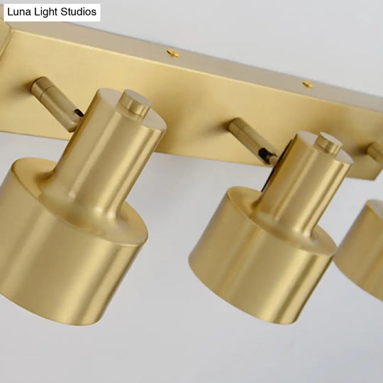 Brass Vanity Wall Light With Led Bulbs - Traditional Sconce Fixture For Bathroom