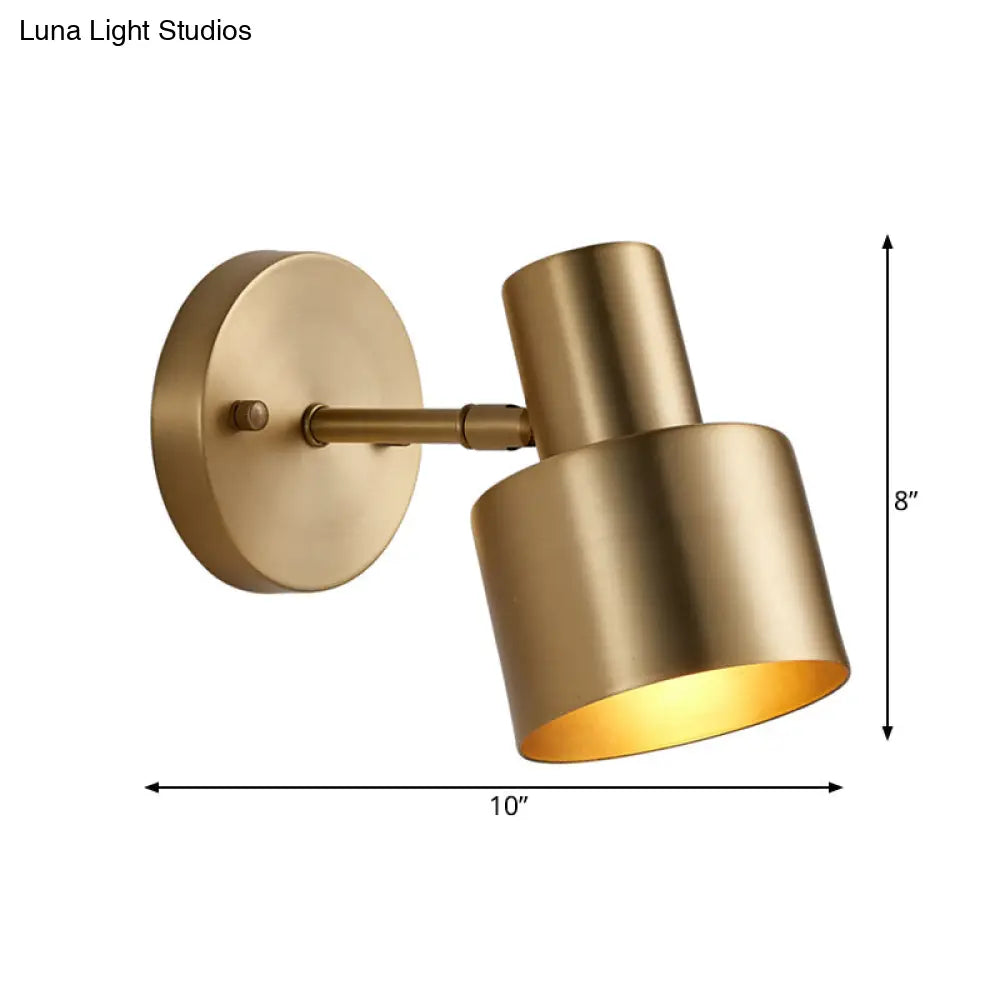 Brass Vanity Wall Light With Led Bulbs - Traditional Sconce Fixture For Bathroom