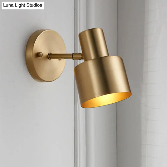 Brass Vanity Wall Light With Led Bulbs - Traditional Sconce Fixture For Bathroom