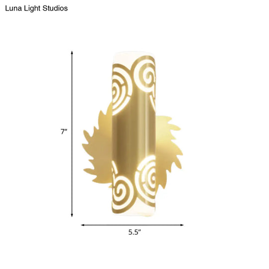 Brass Wall Mount Led Sconce Lamp - Unique Tubular Design For Bedroom Lighting