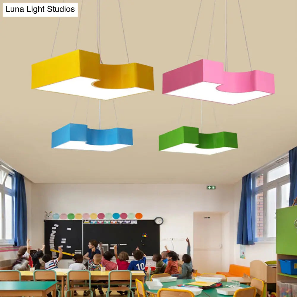 Bright-Colored Led Acrylic Pendant Light - Ideal For Classrooms!