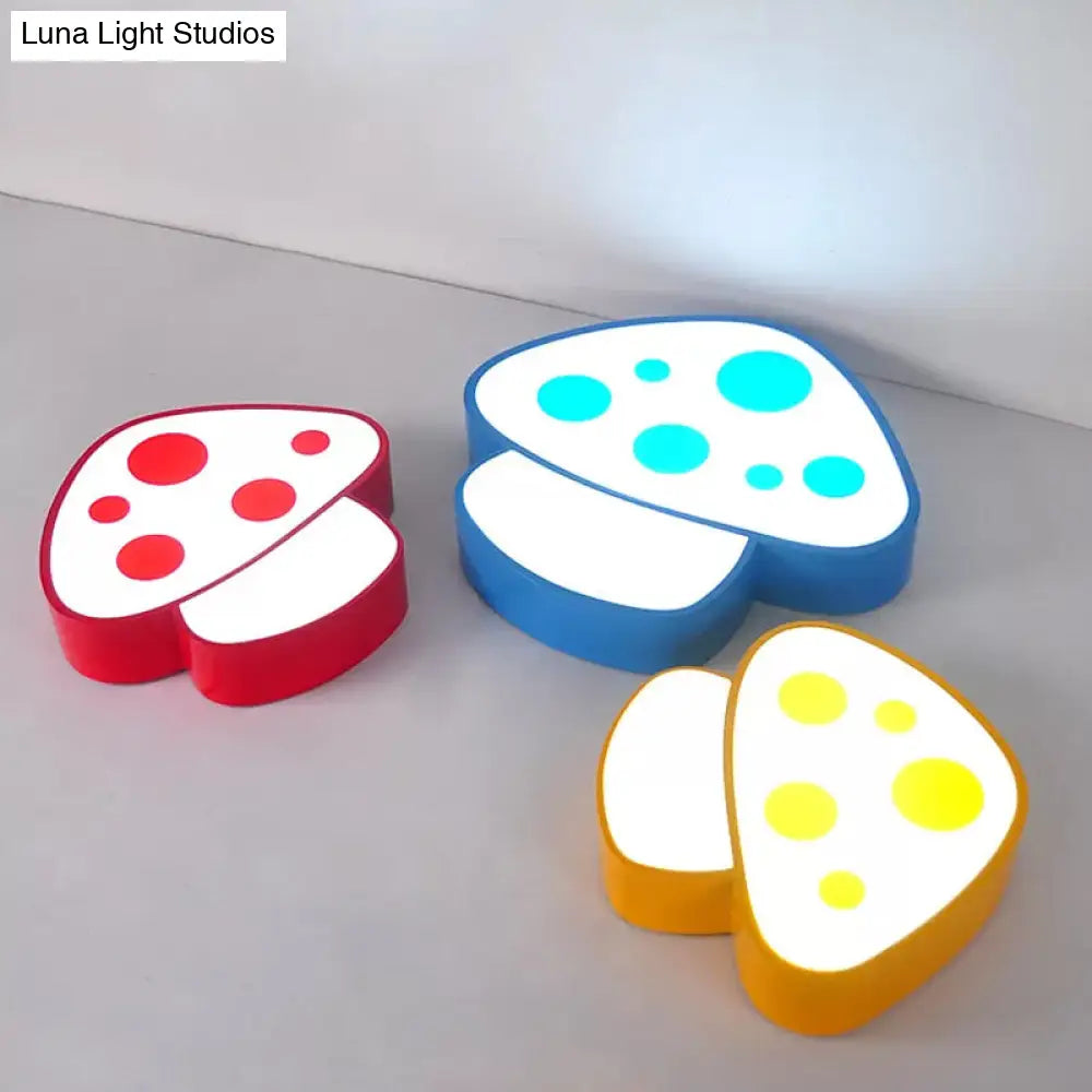 Brighten Up Your Nursery With Mushroom Flush Mount Led Light In Blue/Red/Yellow Green