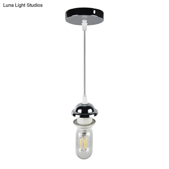 Bronze/Brass Industrial Mini Pendant Light With Height Adjustable Hanging Lamp - 1 Metal
