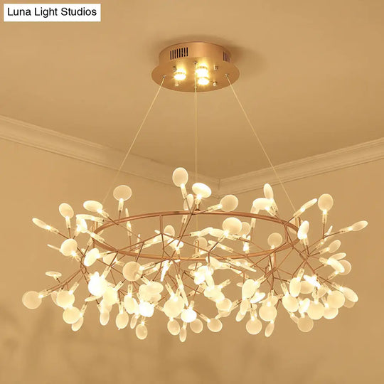 Bronze Acrylic Led Pendant Light: Designer Heracleum Chandelier For Living Room 138 / Warm