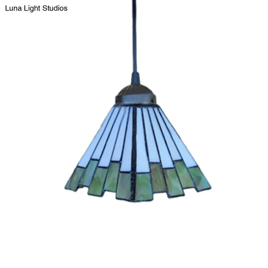 Mission Geometry Hand Cut Glass Pendant Light Fixture In Bronze / I