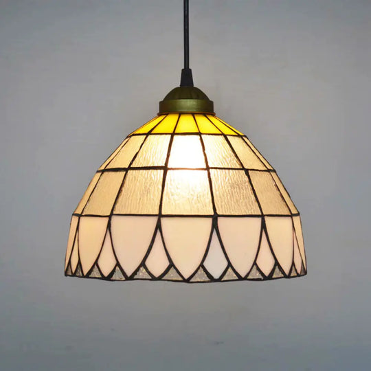 Bronze Hand Cut Glass Pendant Light - Mission Geometry Design / B