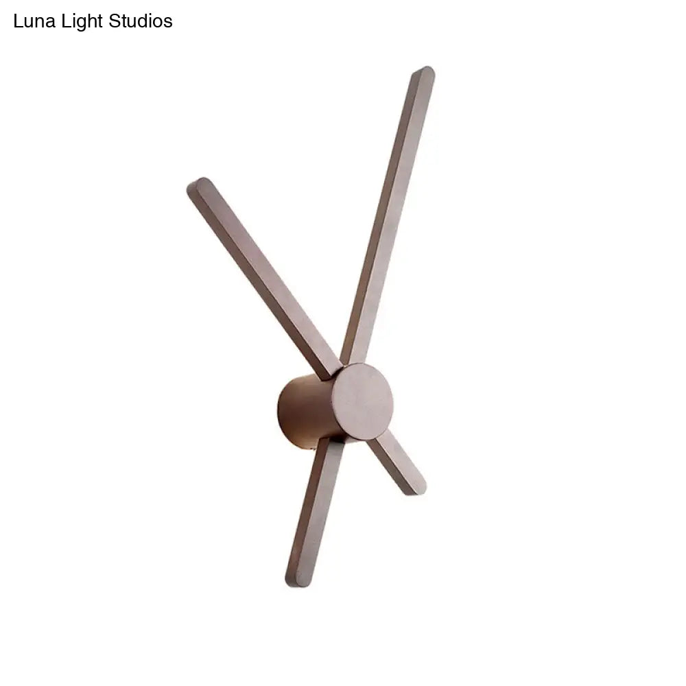 Brown Metal Post Modern Wall Sconce - Stylish Living Room Lighting