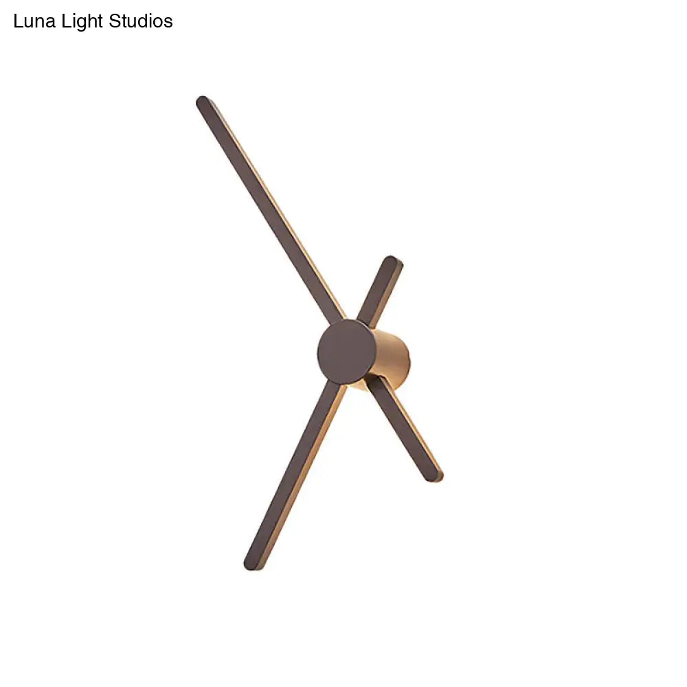 Brown Metal Post Modern Wall Sconce - Stylish Living Room Lighting