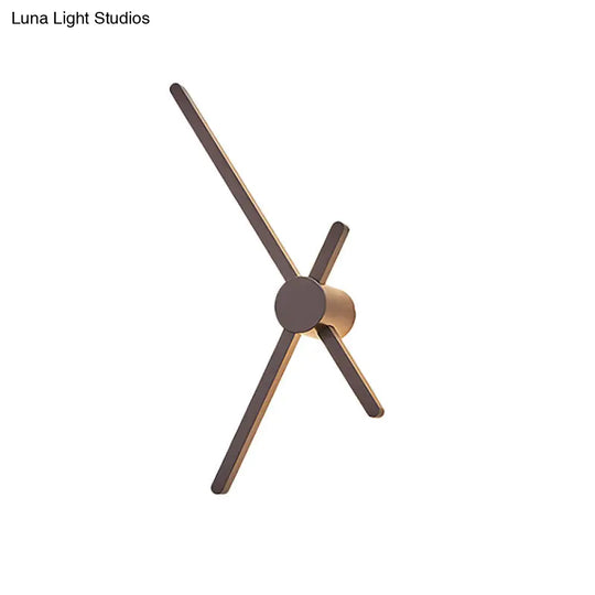 Brown Metal Post Modern Wall Sconce - Stylish Living Room Lighting