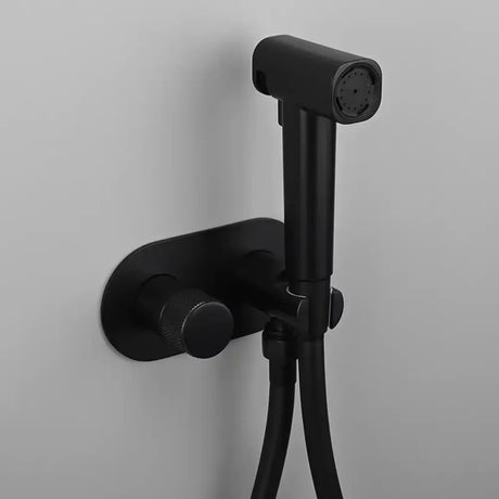 Brush Rose Gold Hand Held Bidet Sprayer Douche Toilet Kit Brass Bidet Faucet Set Hot and Cold Valve Set Jet Bathroom