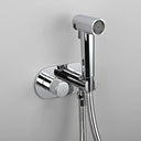 Brush Rose Gold Hand Held Bidet Sprayer Douche Toilet Kit Brass Bidet Faucet Set Hot and Cold Valve Set Jet Bathroom