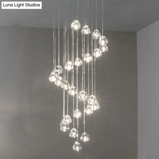 Bubble Glass Mini Pendant Light - Modern Nordic Design Led Round Stair Hanging Lamp