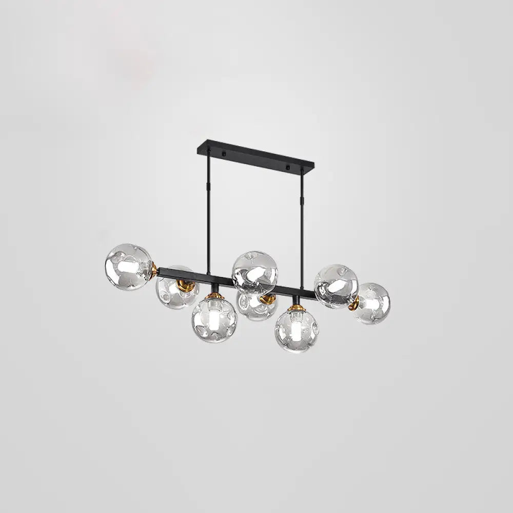 Bubbles Glass Pendant Light: Stylish Island Hanging Fixture For Postmodern Dining 8 / Black Smoke